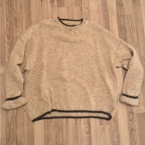 Woolrich Beige Sweater with Dark Trim